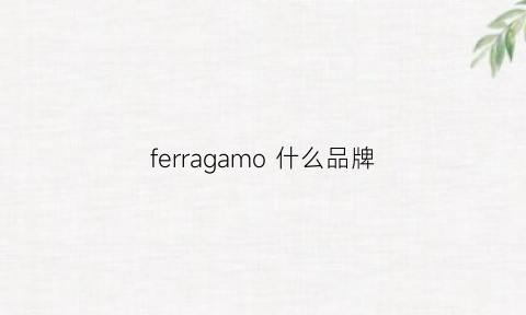 ferragamo什么品牌(ferragamos)